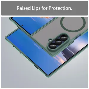 FANDUN MAGSAFE Ochranný kryt pre Samsung Galaxy Z Fold7 5G zelený