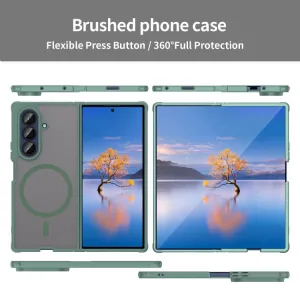 FANDUN MAGSAFE Ochranný kryt pre Samsung Galaxy Z Fold7 5G zelený