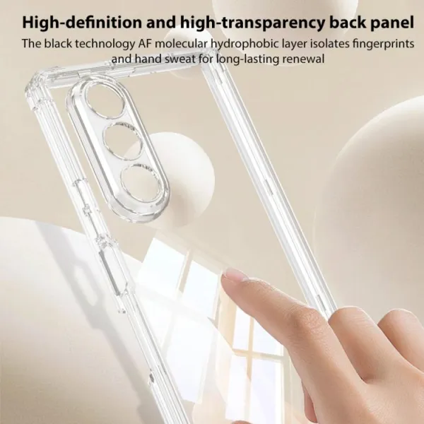 GKK AIRBAG Priehľadný kryt pre Samsung Galaxy Z Fold7 5G TRANSPARENT BLACK