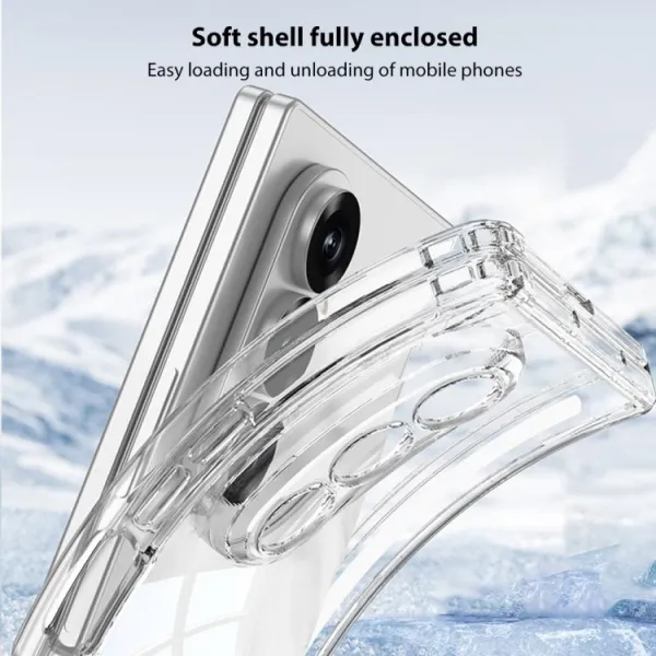 GKK AIRBAG Priehľadný kryt pre Samsung Galaxy Z Fold7 5G TRANSPARENT BLACK