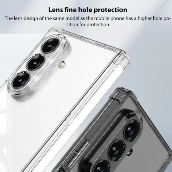 GKK AIRBAG Priehľadný kryt pre Samsung Galaxy Z Fold7 5G TRANSPARENT BLACK