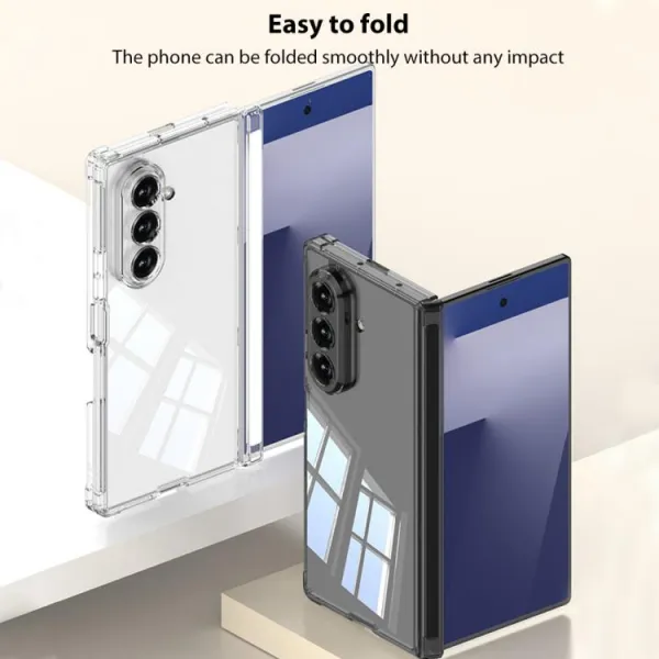 GKK AIRBAG Priehľadný kryt pre Samsung Galaxy Z Fold7 5G TRANSPARENT BLACK