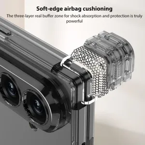 GKK AIRBAG Priehľadný kryt pre Samsung Galaxy Z Fold7 5G TRANSPARENT BLACK
