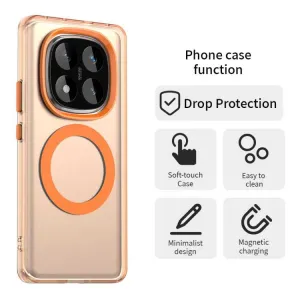 CANDY MAGSAFE Ochranný kryt pre Xiaomi Redmi Note 14 Pro oranžový