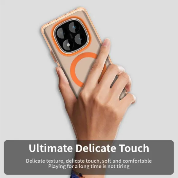 CANDY MAGSAFE Ochranný kryt pre Xiaomi Redmi Note 14 Pro oranžový