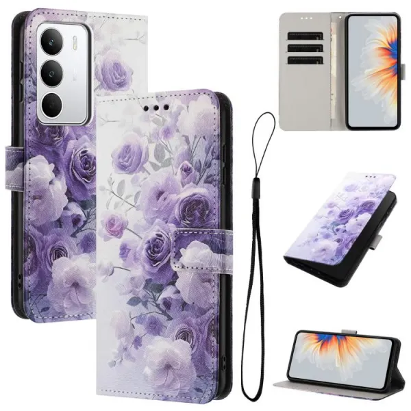 ART Peňaženkový kryt pre Realme C71 PURPLE ROSE