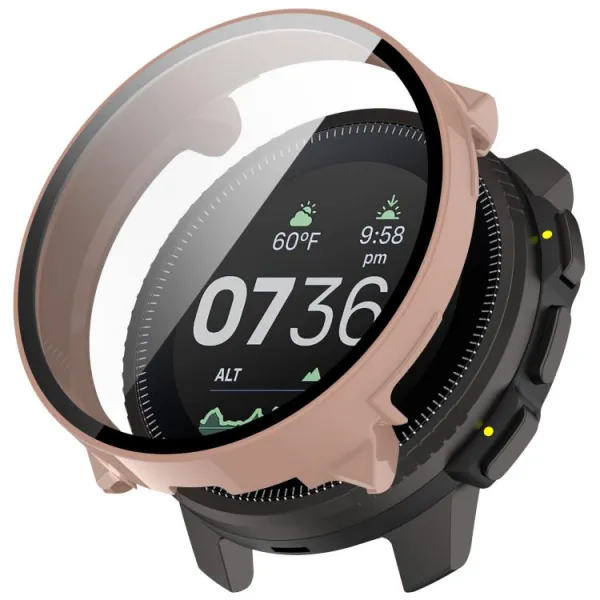 PC FULL COVER Plastový kryt so sklom pre Suunto Vertical ružový