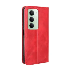 BUSINESS Peňaženkový kryt pre Xiaomi Redmi 15 / Redmi 15 5G červený