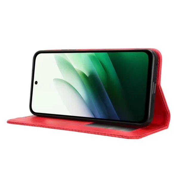 BUSINESS Peňaženkový kryt pre Xiaomi Redmi 15 / Redmi 15 5G červený