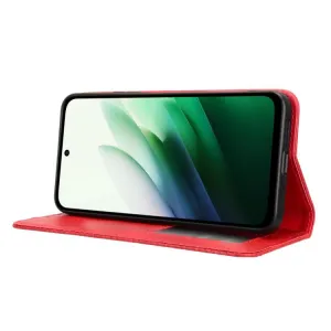 BUSINESS Peňaženkový kryt pre Xiaomi Redmi 15 / Redmi 15 5G červený