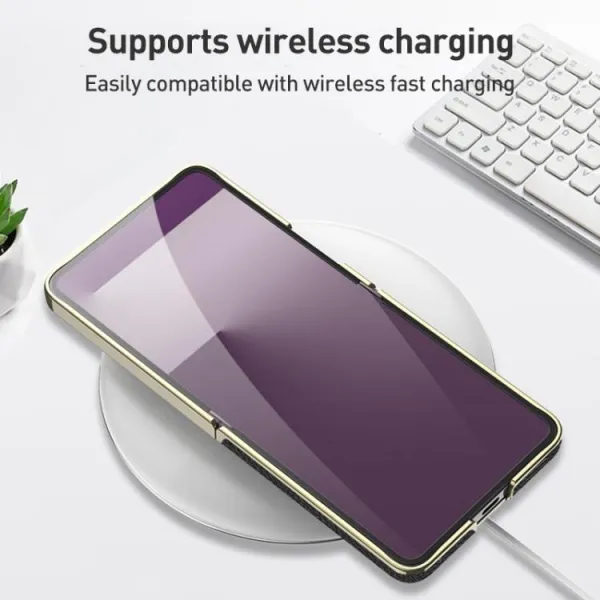 GKK LEATHER Kryt so sklom pre Samsung Galaxy Z Flip7 5G zelený