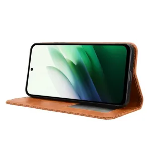 BUSINESS Peňaženkový kryt pre Xiaomi Redmi 15 / Redmi 15 5G hnedý