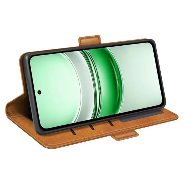 SIDE Peňaženkové puzdro pre Realme C71 svetlohnedé