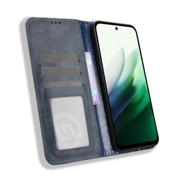 BUSINESS Peňaženkový kryt pre Xiaomi Redmi 15 / Redmi 15 5G modrý