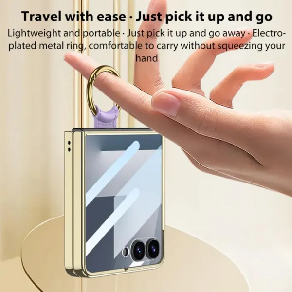 GKK NIKKI Kryt s držiakom Samsung Galaxy Z Flip7 5G ružový
