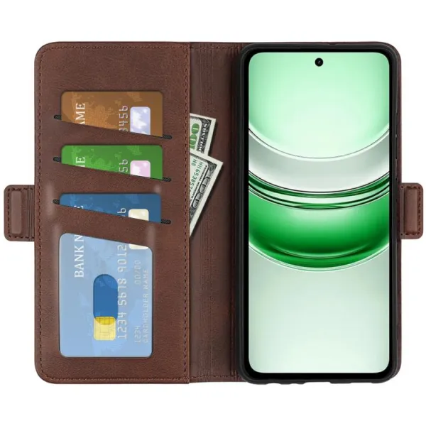 SIDE Peňaženkové puzdro pre Realme C71 tmavohnedé