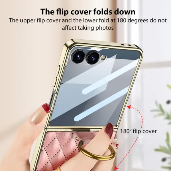 GKK NIKKI Kryt s držiakom Samsung Galaxy Z Flip7 5G ružový
