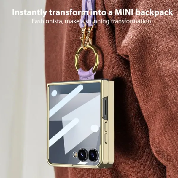 GKK LANYARD Kryt s remienkom Samsung Galaxy Z Flip7 5G čierny