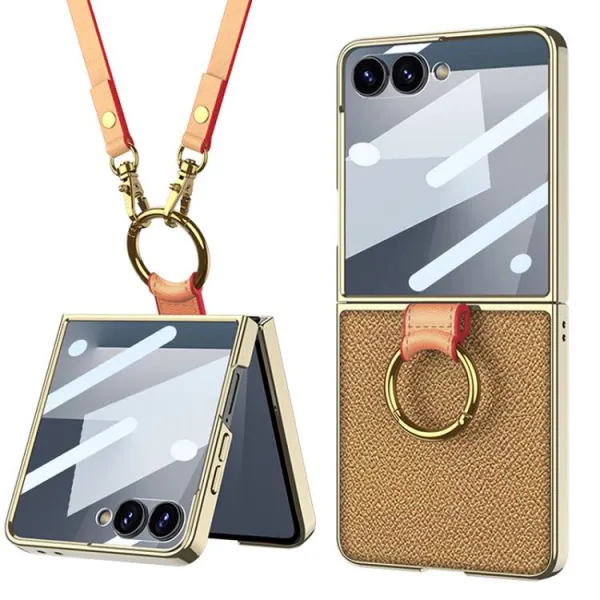GKK LANYARD Kryt s remienkom Samsung Galaxy Z Flip7 5G žltý
