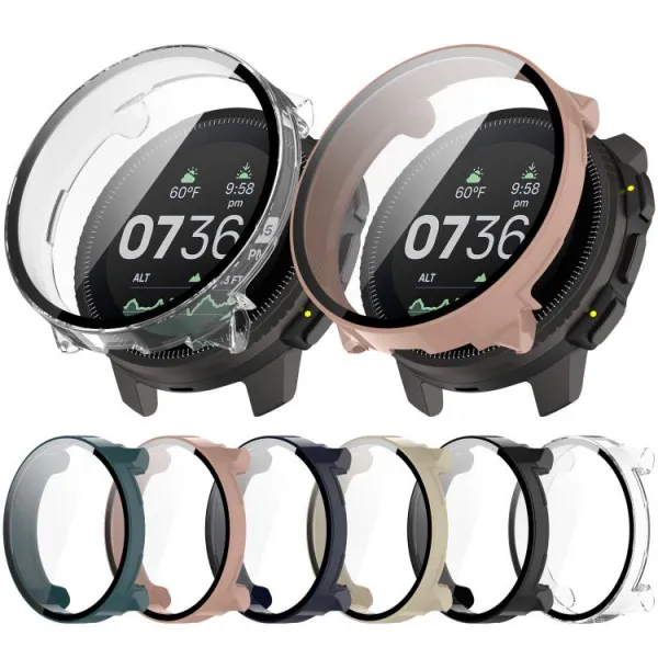 PC FULL COVER Plastový kryt so sklom pre Suunto Vertical ružový