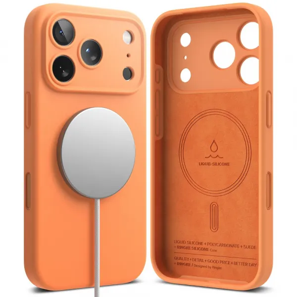 RINGKE SILICONE MAGSAFE Ochranný kryt Apple iPhone 17 Pro TANGERINE