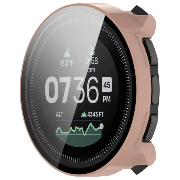 PC FULL COVER Plastový kryt so sklom pre Suunto Vertical ružový