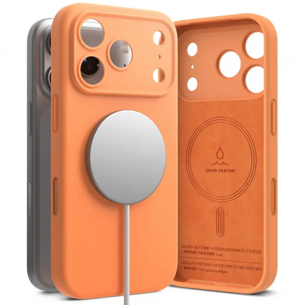 RINGKE SILICONE MAGSAFE Ochranný kryt Apple iPhone 17 Pro TANGERINE