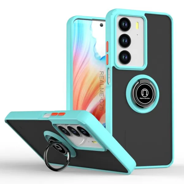 SHADOW Ochranný kryt s držiakom Realme C75 / Realme 14x 5G svetlomodrý