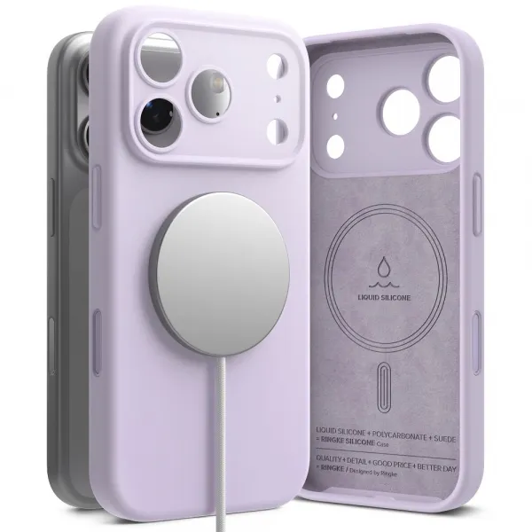 RINGKE SILICONE MAGSAFE Ochranný kryt Apple iPhone 17 Pro Max LIGHT PURPLE