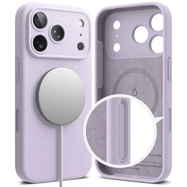 RINGKE SILICONE MAGSAFE Ochranný kryt Apple iPhone 17 Pro Max LIGHT PURPLE