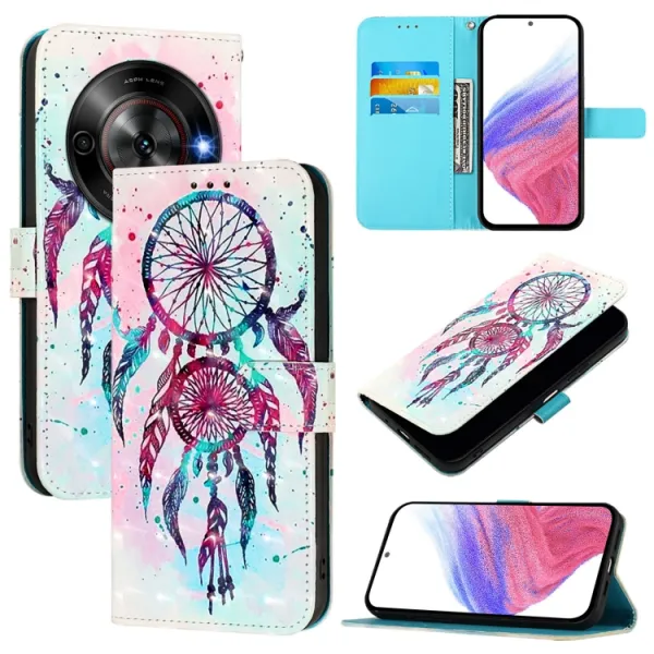 ART Peňaženkový kryt pre ZTE Blade A75 5G / Nubia Focus 5G WIND CHIMES
