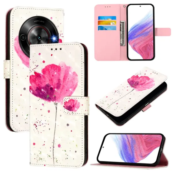 ART Peňaženkový kryt pre ZTE Blade A75 5G / Nubia Focus 5G FLOWER