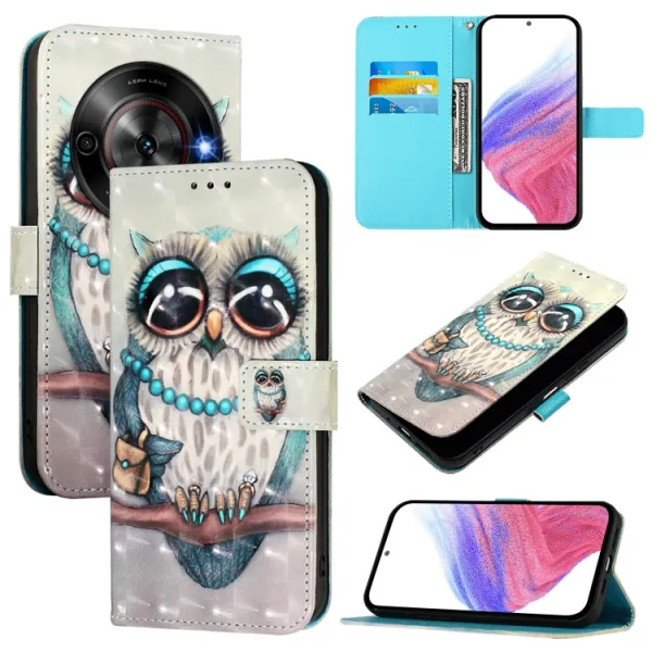 ART Peňaženkový kryt pre ZTE Blade A75 5G / Nubia Focus 5G GREY OWL