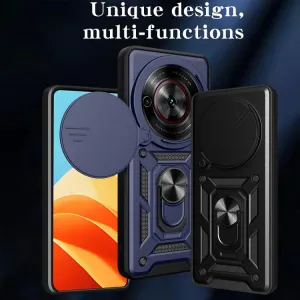 RING CAMERA Kryt s držiakom pre ZTE Blade A75 5G / Nubia Focus 5G strieborný