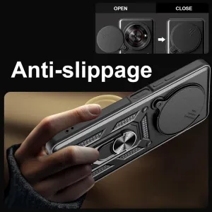 RING CAMERA Kryt s držiakom pre ZTE Blade A75 5G / Nubia Focus 5G strieborný