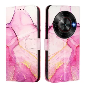 ART MARBLE Peňaženkový kryt pre ZTE Blade A75 5G / Nubia Focus 5G PINK