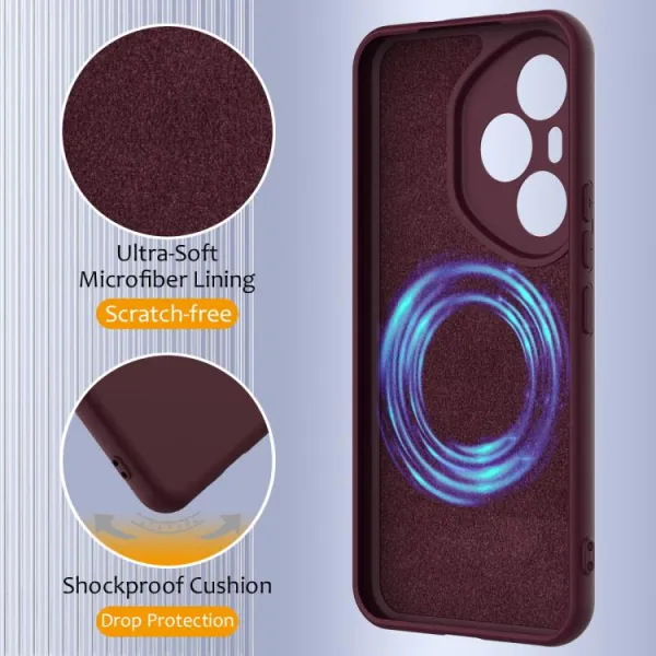RUBBER MAGSAFE Silikónový kryt pre Honor 400 Pro 5G PLUM COLOR