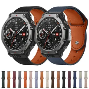 xDfind LEATHER Kožený remienok pre Amazfit T-Rex 3 béžový