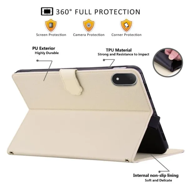 CAT FLIP Zaklápacie puzdro pre OnePlus Pad 3 APRICOT WHITE