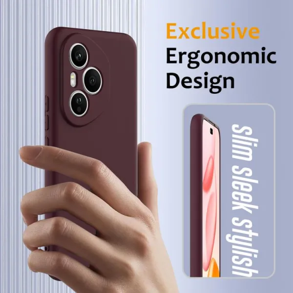 RUBBER MAGSAFE Silikónový kryt pre Honor 400 Pro 5G PLUM COLOR