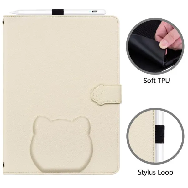 CAT FLIP Zaklápacie puzdro pre OnePlus Pad 3 APRICOT WHITE