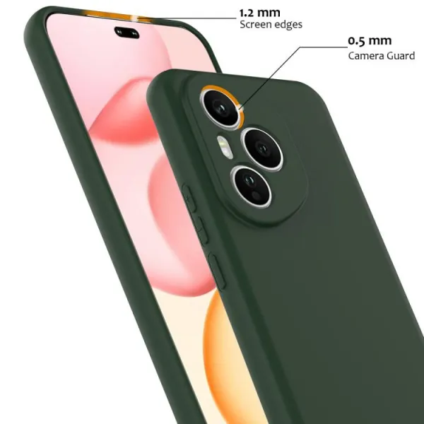 RUBBER MAGSAFE Silikónový kryt pre Honor 400 Pro 5G zelený