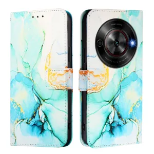 ART MARBLE Peňaženkový kryt pre ZTE Blade A75 5G / Nubia Focus 5G GREEN