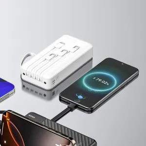 DUDAO K11 Pro 20000 mAh Externá nabíjačka s káblami biela