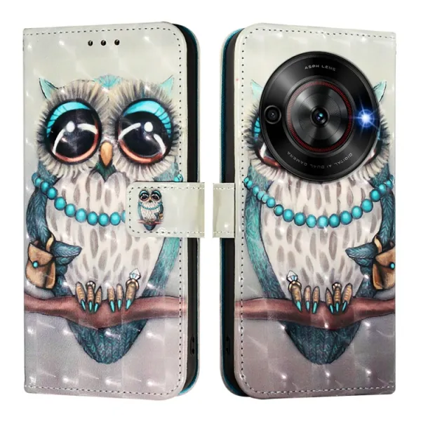 ART Peňaženkový kryt pre ZTE Blade A75 5G / Nubia Focus 5G GREY OWL