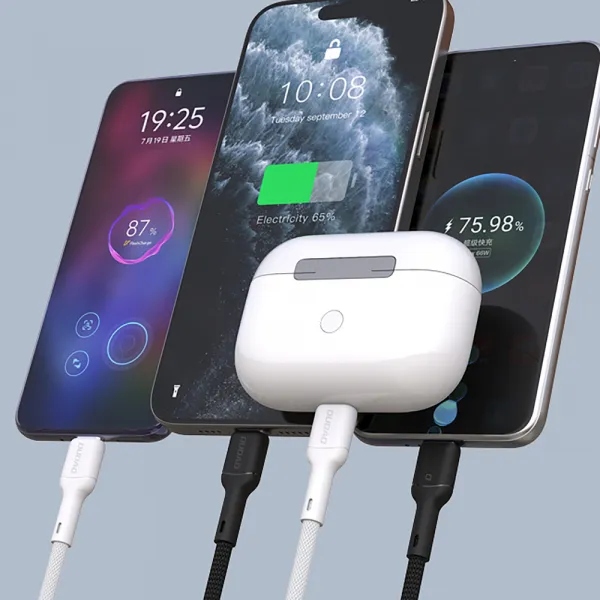 DUDAO L9C 65W Kábel USB-C 2m biely
