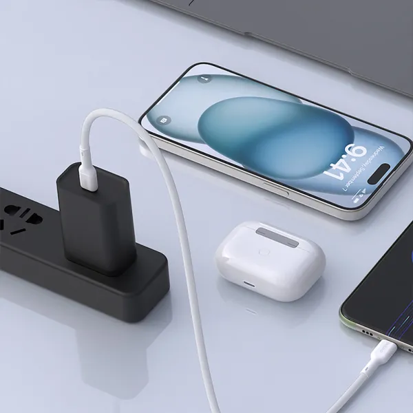 DUDAO L9C 65W Kábel USB-C 2m biely