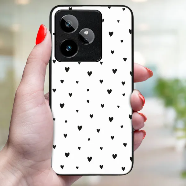 MY ART Ochranný kryt pre Realme GT 7 5G BLACK HEARTS (167)