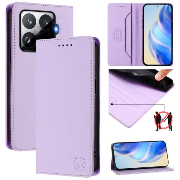 RINA Zaklápacie puzdro pre Xiaomi 15T Pro svetlofialové