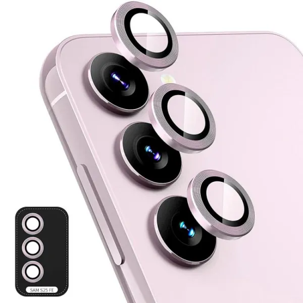 ENKAY ALU Sklo pre fotoaparát Samsung Galaxy S25 FE PINK